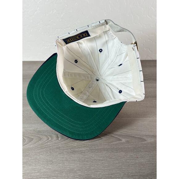 Vintage Duckster Eagle’s Landing Golf Hat Pinstripe Strapback Cap Made in USA‎ - Picture 4 of 5